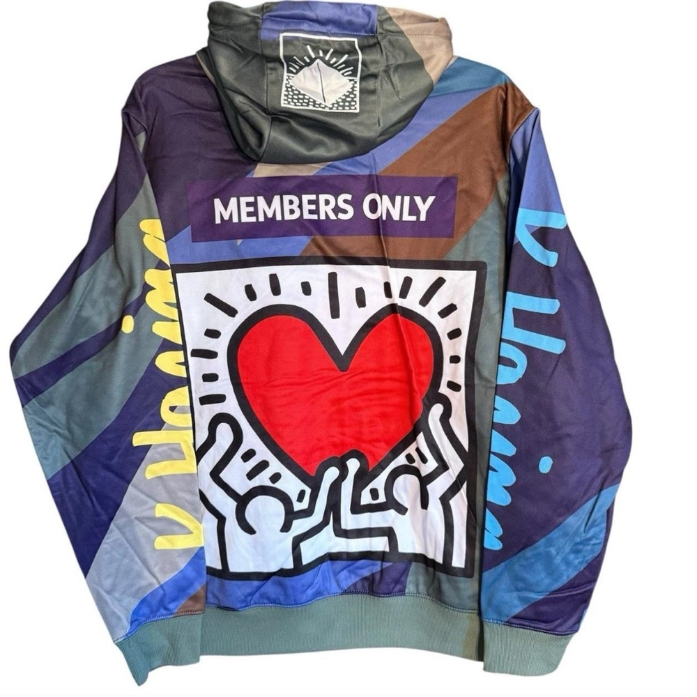 Keith Haring x Members Only Men's DJ Graffiti Art Sketch Hoodie Size Small NWT